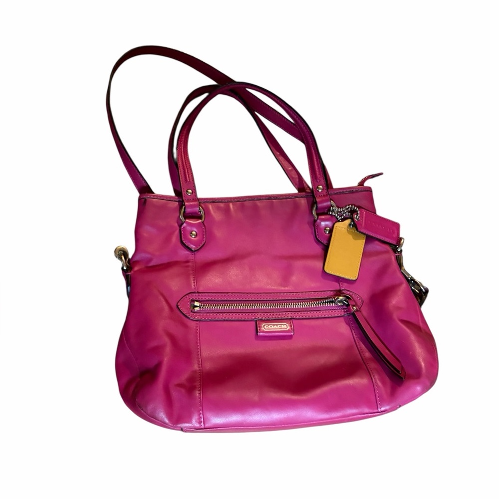 Coach Pink Leather Tote Bag